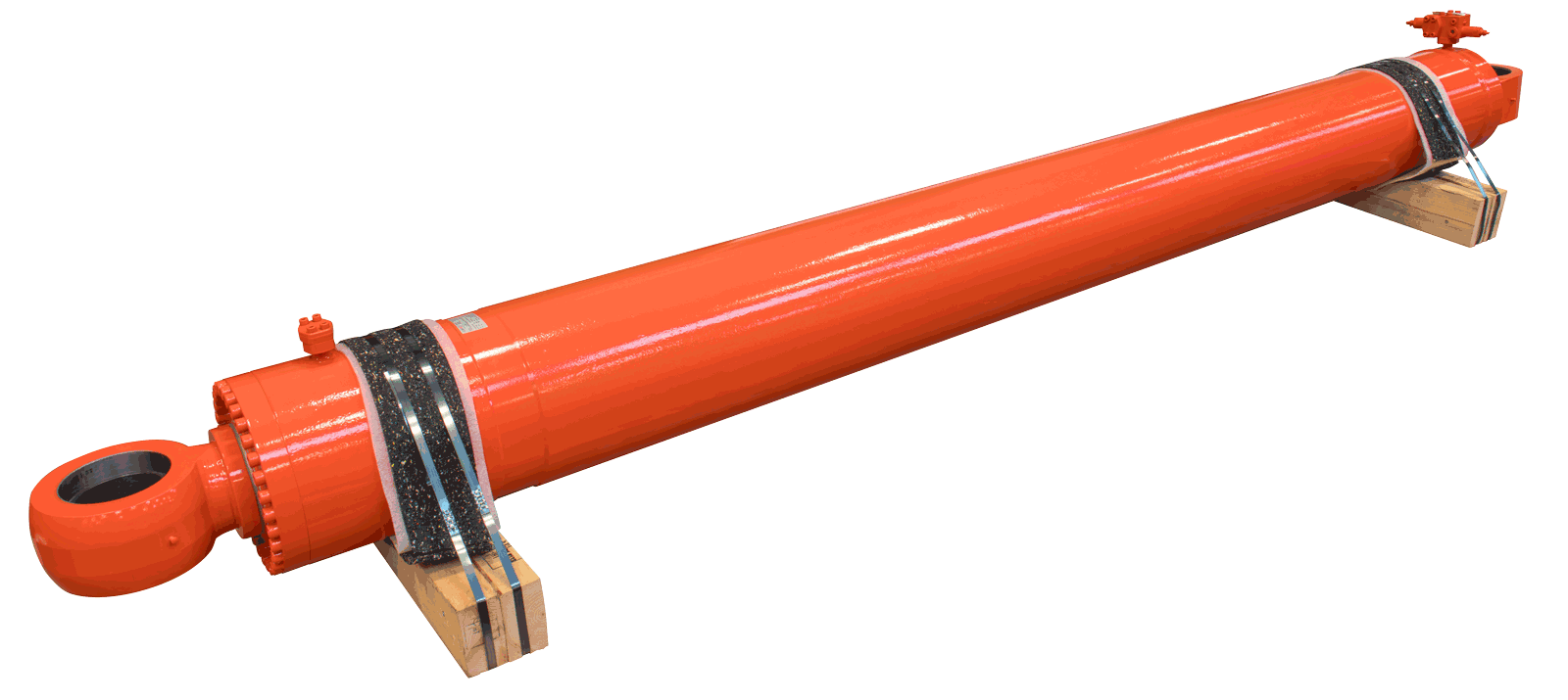 Stor orangerød FJERO-cylinder